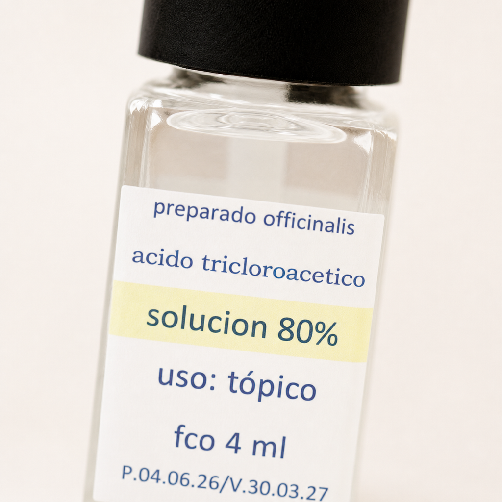 Ácido Tricloroacético — detalle de la etiqueta