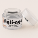 Anti-age — el envase abierto, con la tapa al costado