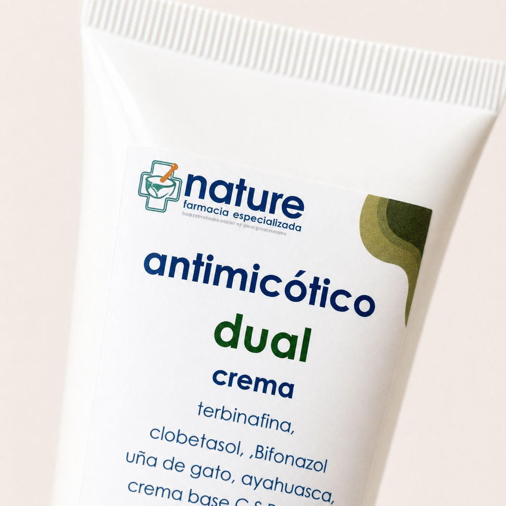Antimicótico Dual – Crema — detalle de la etiqueta