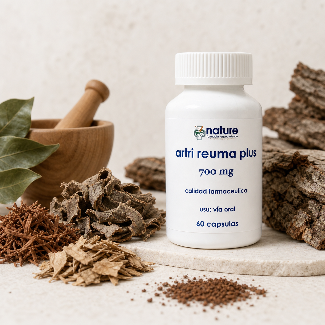 Artri Reuma Plus — imagen referencial de cortezas secas