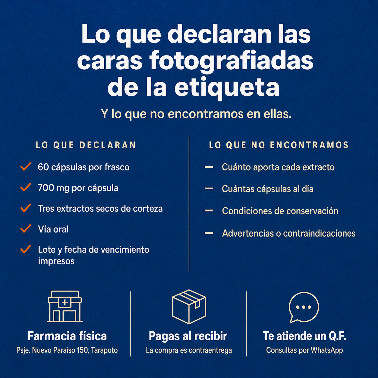 Artri Reuma Plus — lo que declaran las caras fotografiadas de la etiqueta y lo que no encontramos en ellas