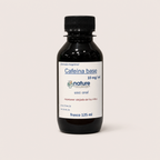Cafeína base — el envase sobre fondo claro