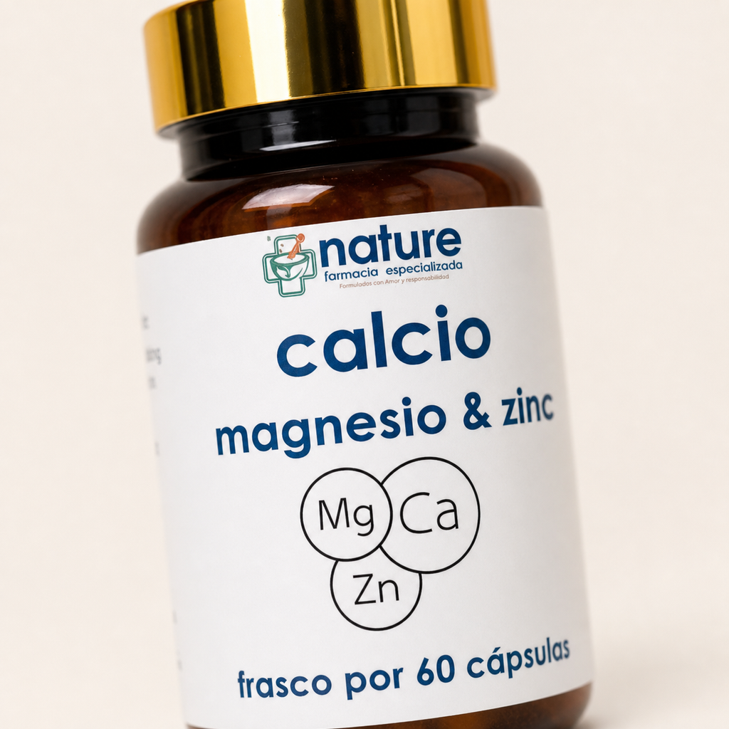 Calcio Magnesio Zinc — detalle de la etiqueta