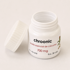chroonic — el envase abierto, con la tapa al costado