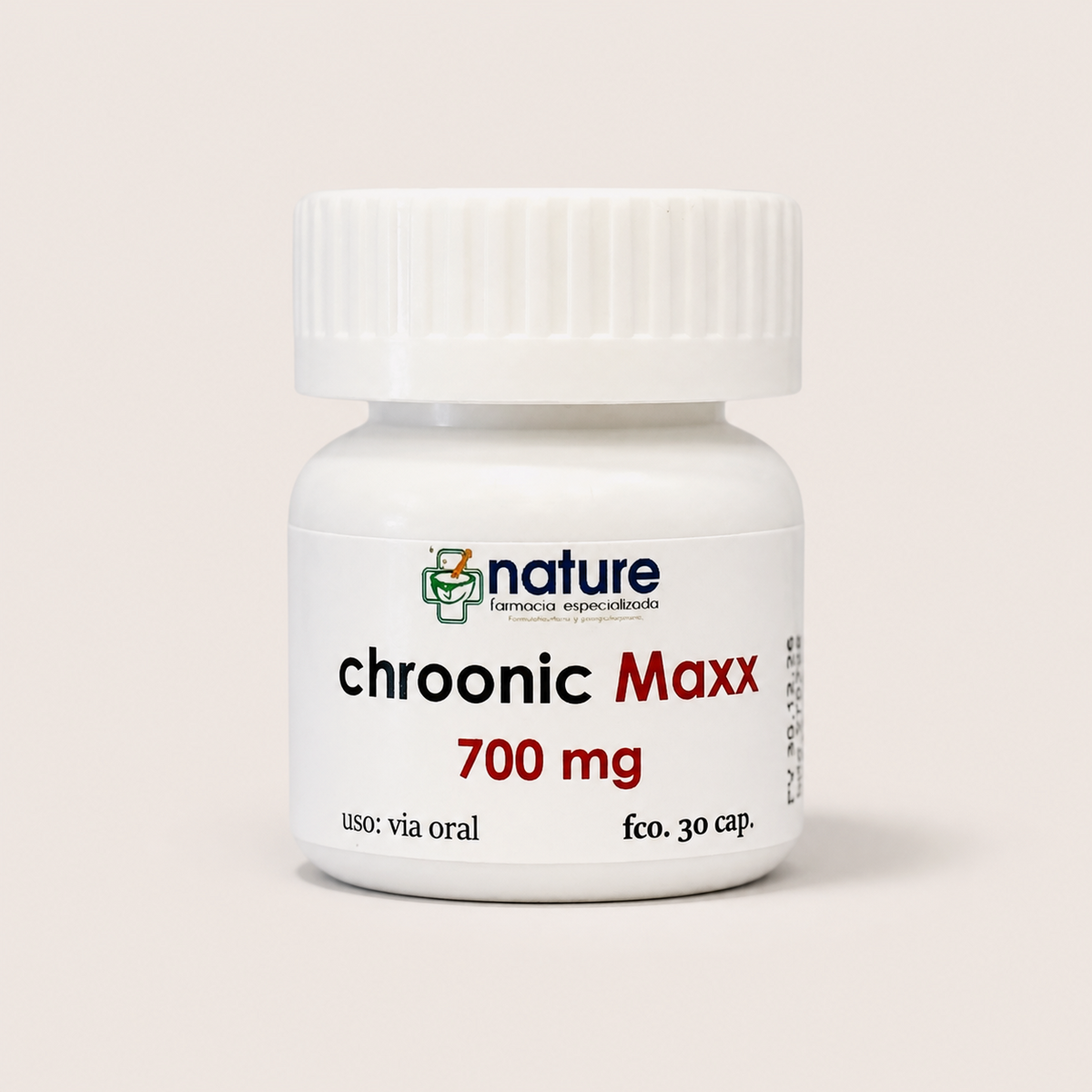 Chroonic Maxx — el envase sobre fondo claro