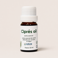 Ciprés Oil – Aceite esencial de ciprés — el envase sobre fondo claro