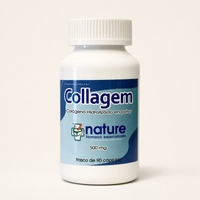 Collagem — frasco de 90 cápsulas, sobre fondo blanco