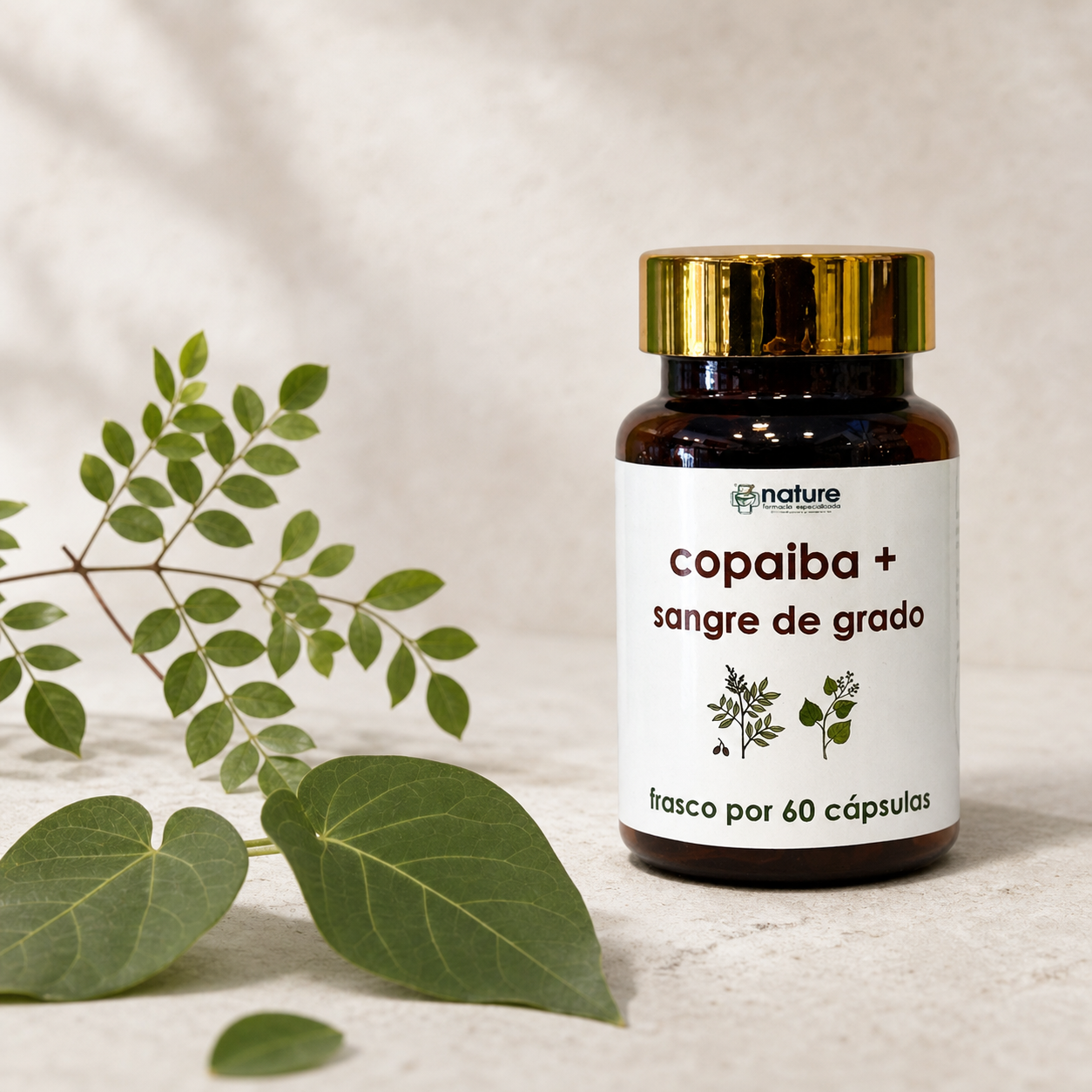 Copaiba y sangre de grado, los dos componentes que declaran las caras fotografiadas de la etiqueta