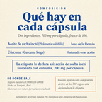 Curcumega — composición: 700 mg por cápsula, frasco de 100