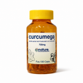 Curcumega — frasco de 100 cápsulas sobre fondo blanco