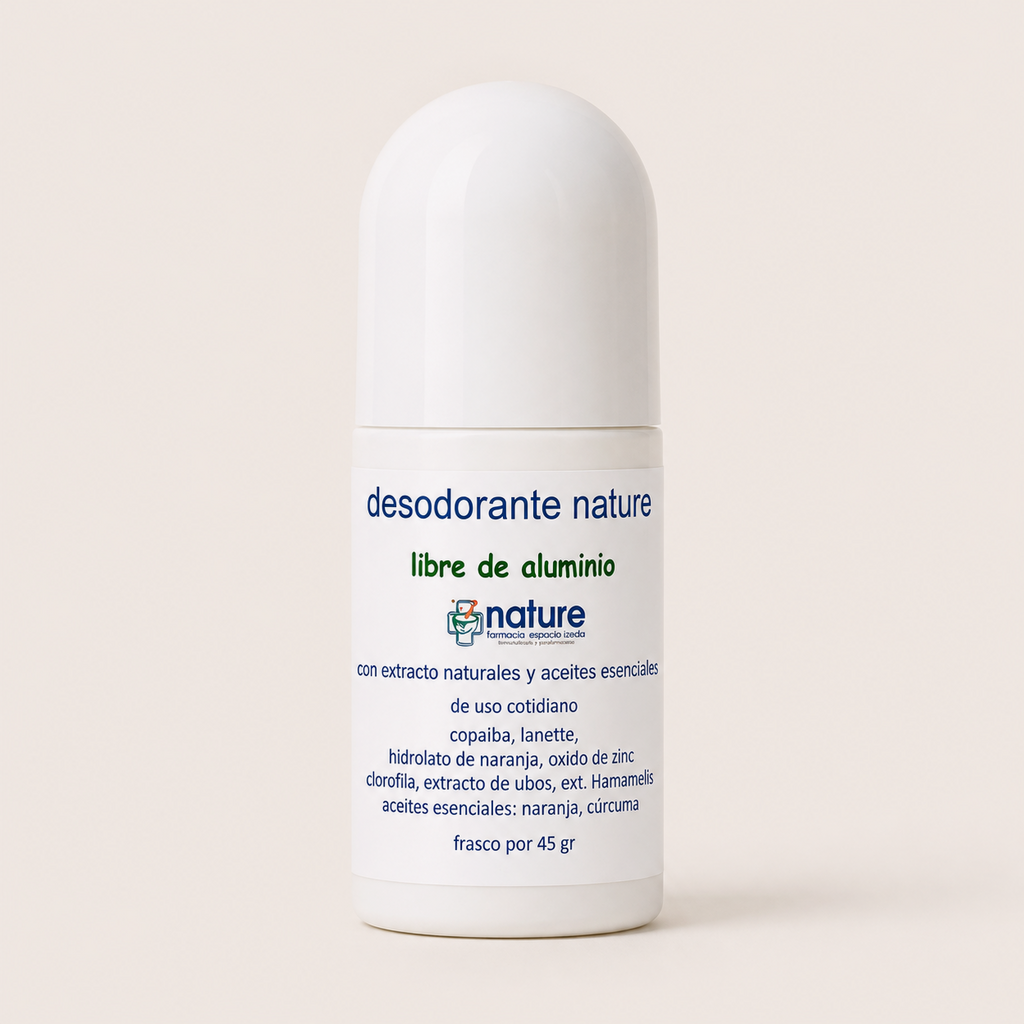 Desodorante Nature – Roll-on — el envase sobre fondo claro