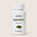 Espirulina – Arthrospira — el envase sobre fondo claro