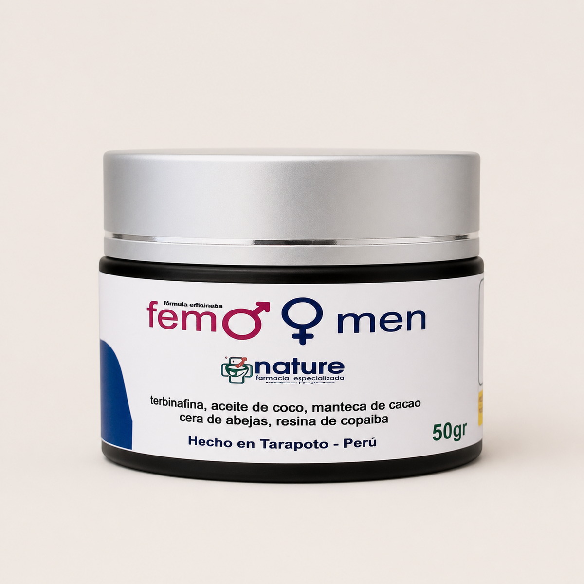 Fem Men unguento — el envase sobre fondo claro