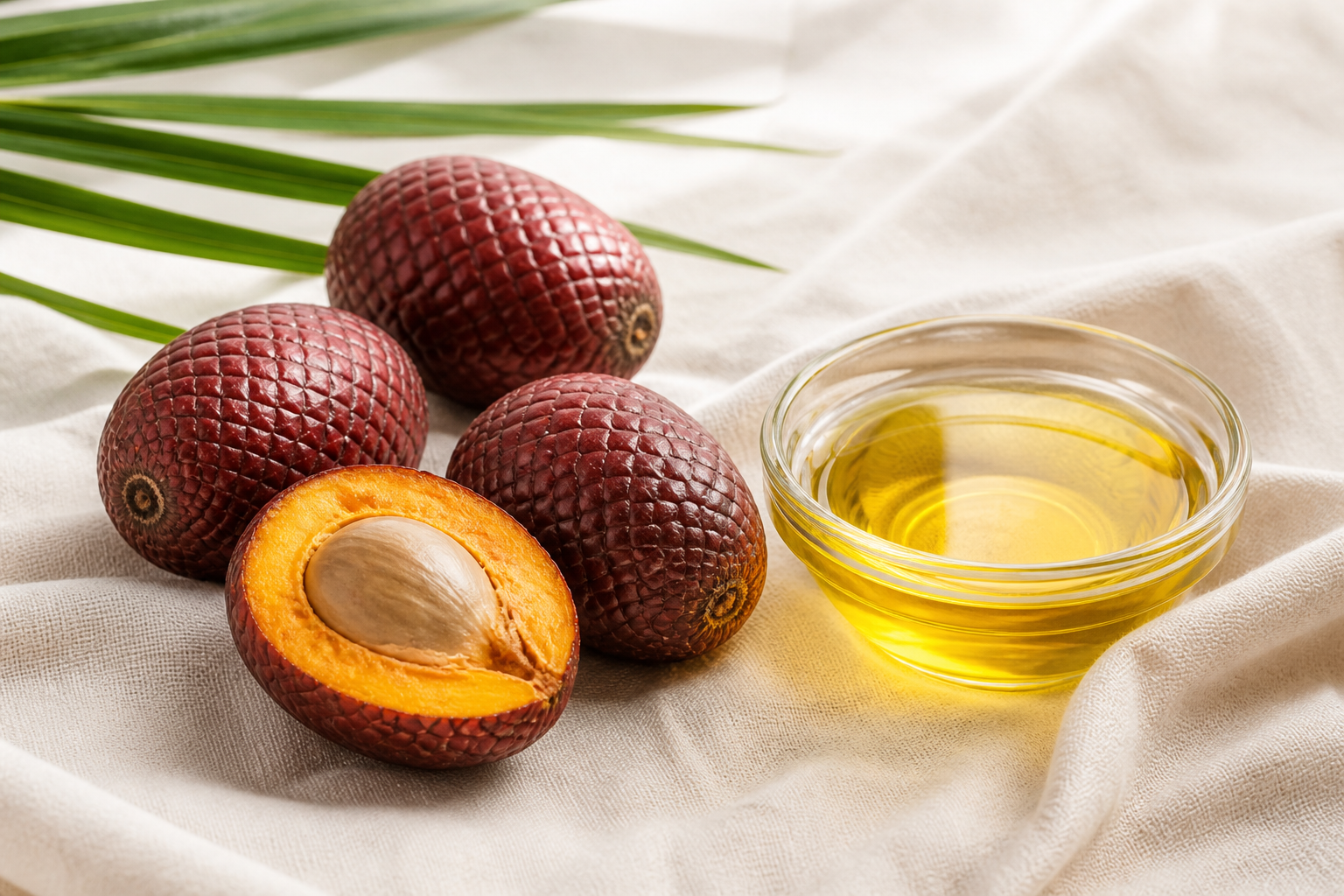 Aguaje (Mauritia flexuosa) — fruto amazónico, ingrediente de Femmine Oil
