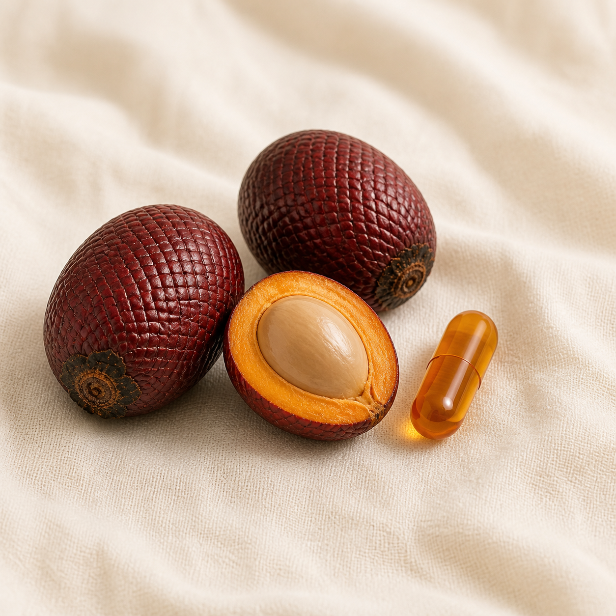 Aguaje (Mauritia flexuosa) — fruto amazónico, ingrediente de Femmine Oil