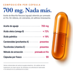 Femmine Oil — composición: 700 mg de aceite de aguaje por cápsula