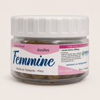 Femmine Óvulos — el frasco por 7 óvulos sobre fondo claro