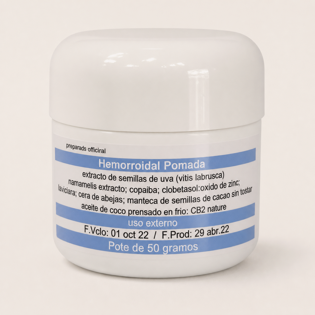 Hemorroidal Pomada — el envase sobre fondo claro