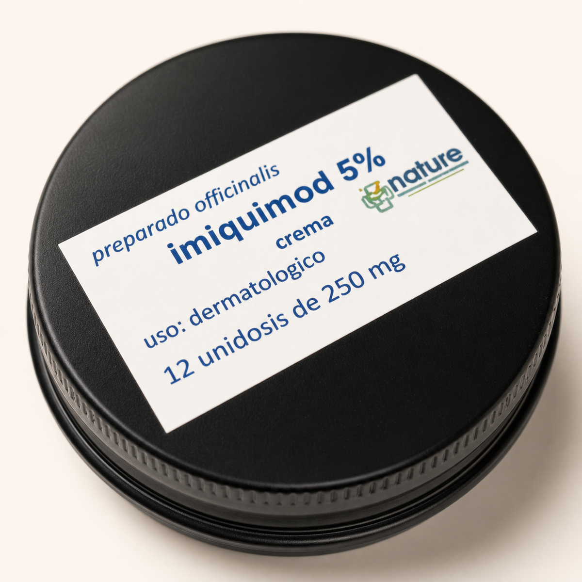 Imiquimod Crema 5% — detalle de la etiqueta