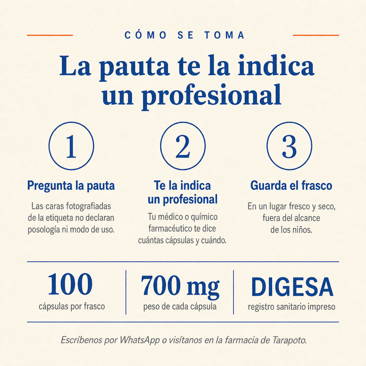 Inchi Cap's — cómo se toma: la pauta la indica un profesional