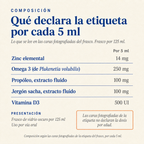 Inmuno Crece Niño — composición declarada por cada 5 ml