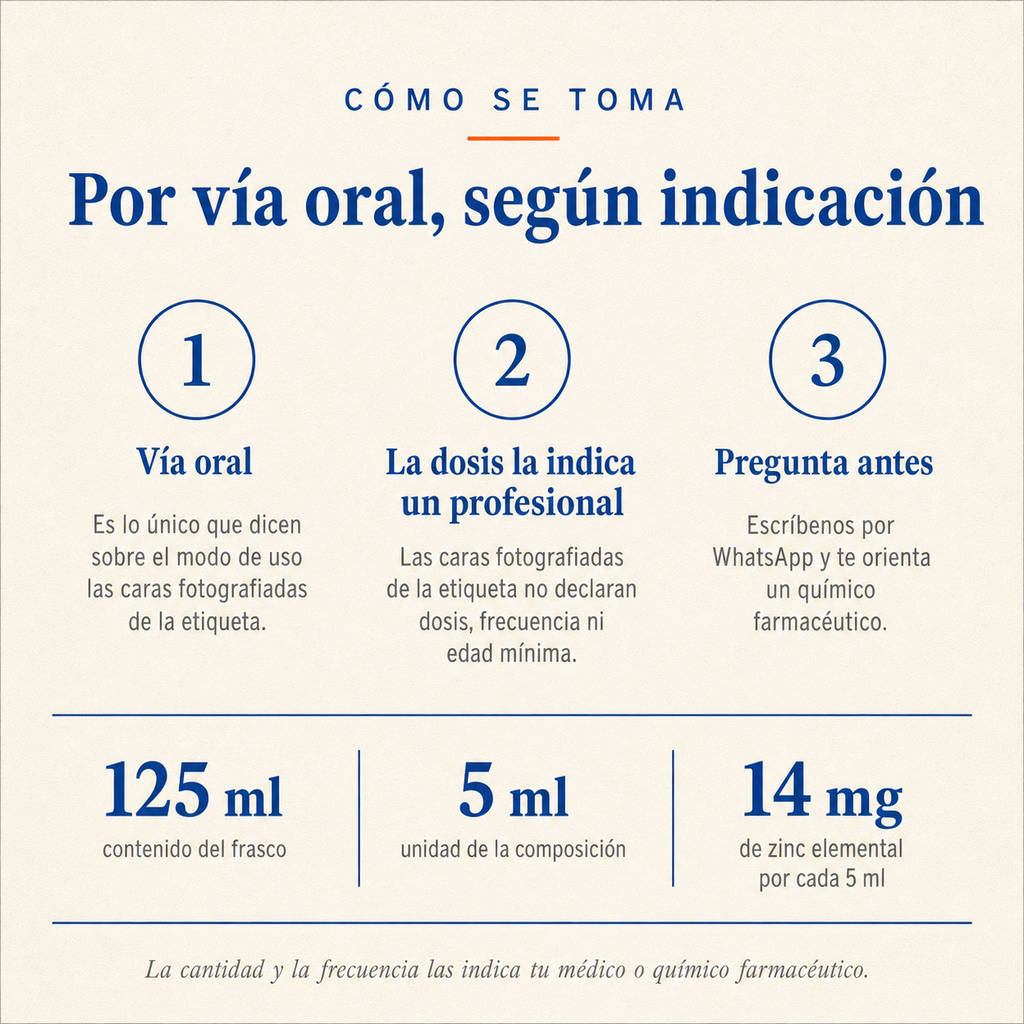 Inmuno Crece Niño — cómo se toma: por vía oral, según indicación