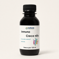 Inmuno Crece Niño — frasco por 125 ml sobre fondo neutro claro