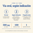 Jergón sacha 500 mg — cómo se toma: vía oral, según indicación