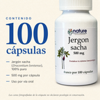Jergón sacha 500 mg — 100 cápsulas por frasco