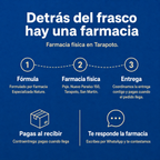 Jergón sacha 500 mg — detrás del frasco hay una farmacia física en Tarapoto