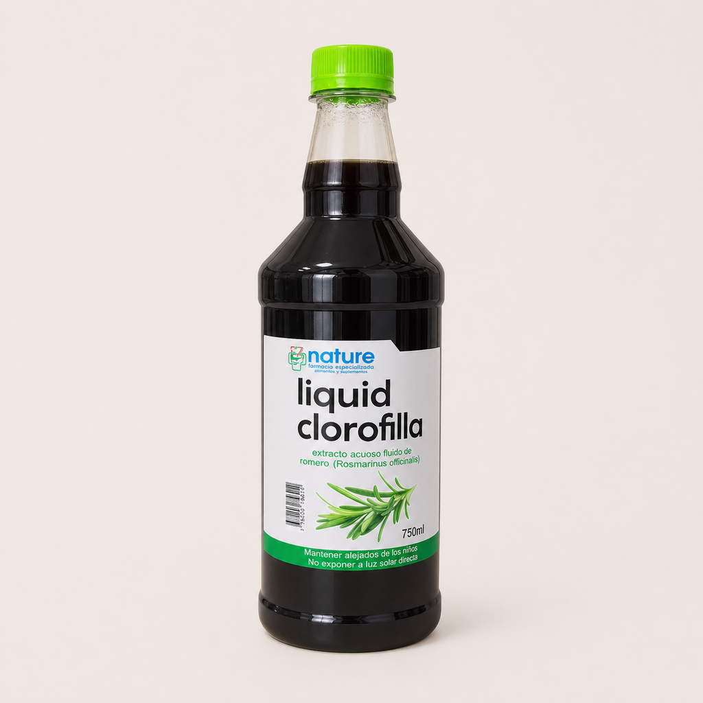 Liquid Clorofilla — el envase sobre fondo claro