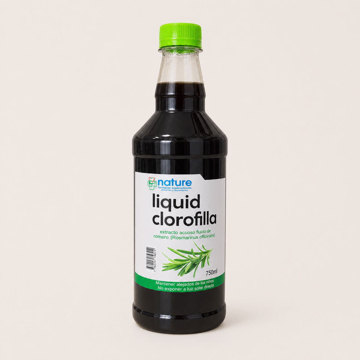 Liquid Clorofilla — el envase sobre fondo claro