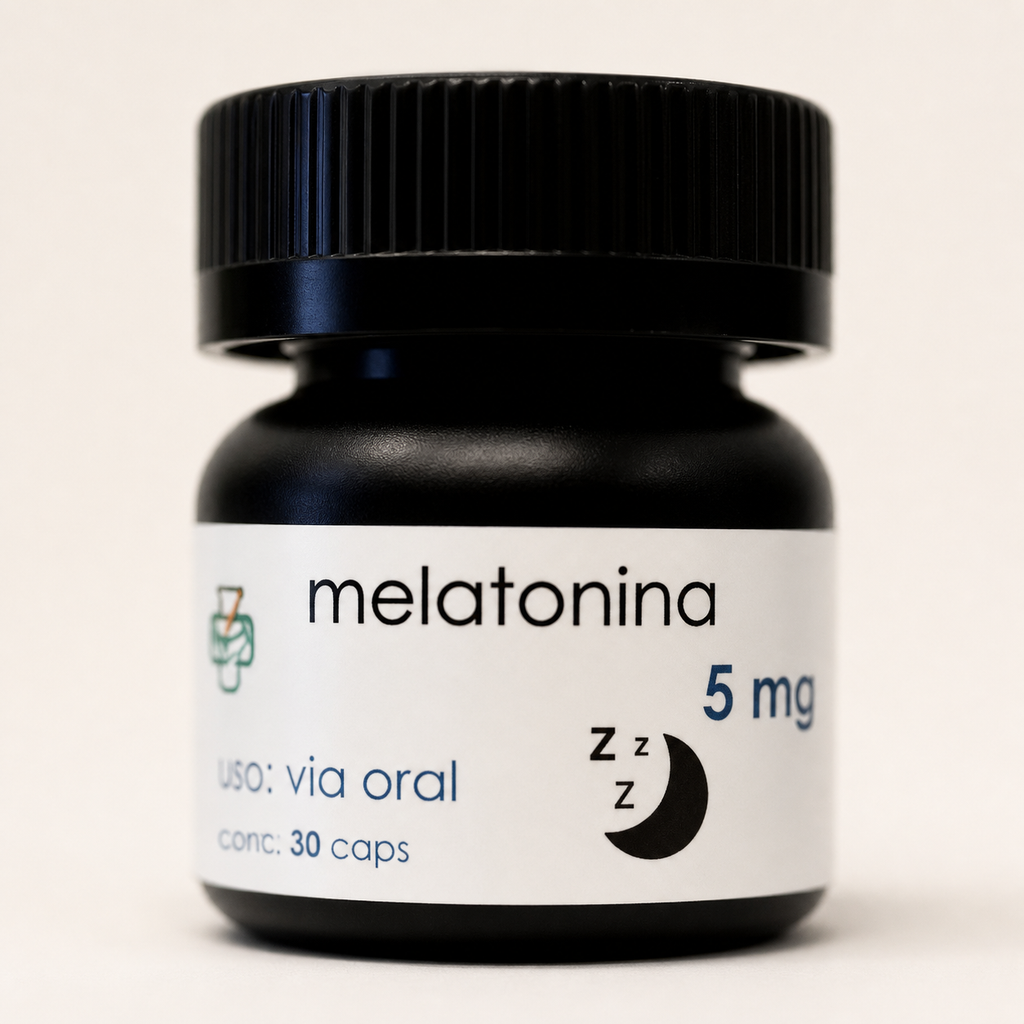 Melatonina – 5 mg — detalle de la etiqueta