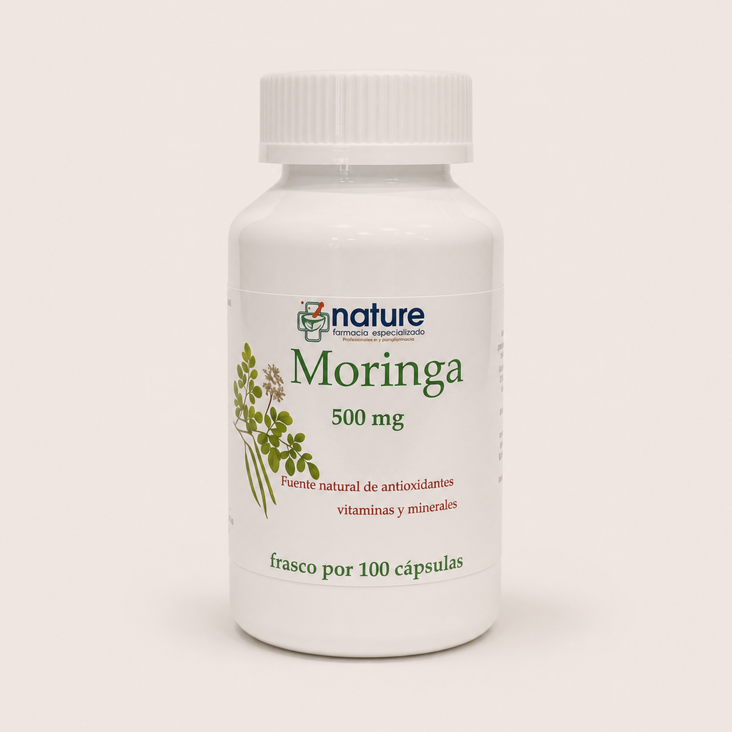 Moringa — el envase sobre fondo claro