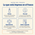 Mucuna Up — lo que está impreso en las caras fotografiadas de la etiqueta