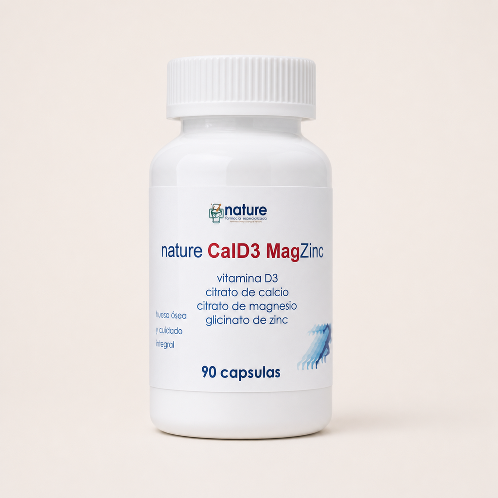 Nature CalD3 (calcio + vitamina D3) — el envase sobre fondo claro