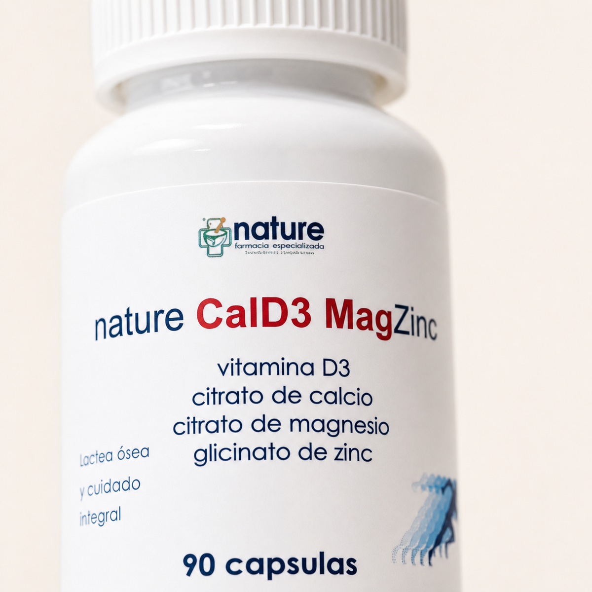 Nature CalD3 (calcio + vitamina D3) — detalle de la etiqueta