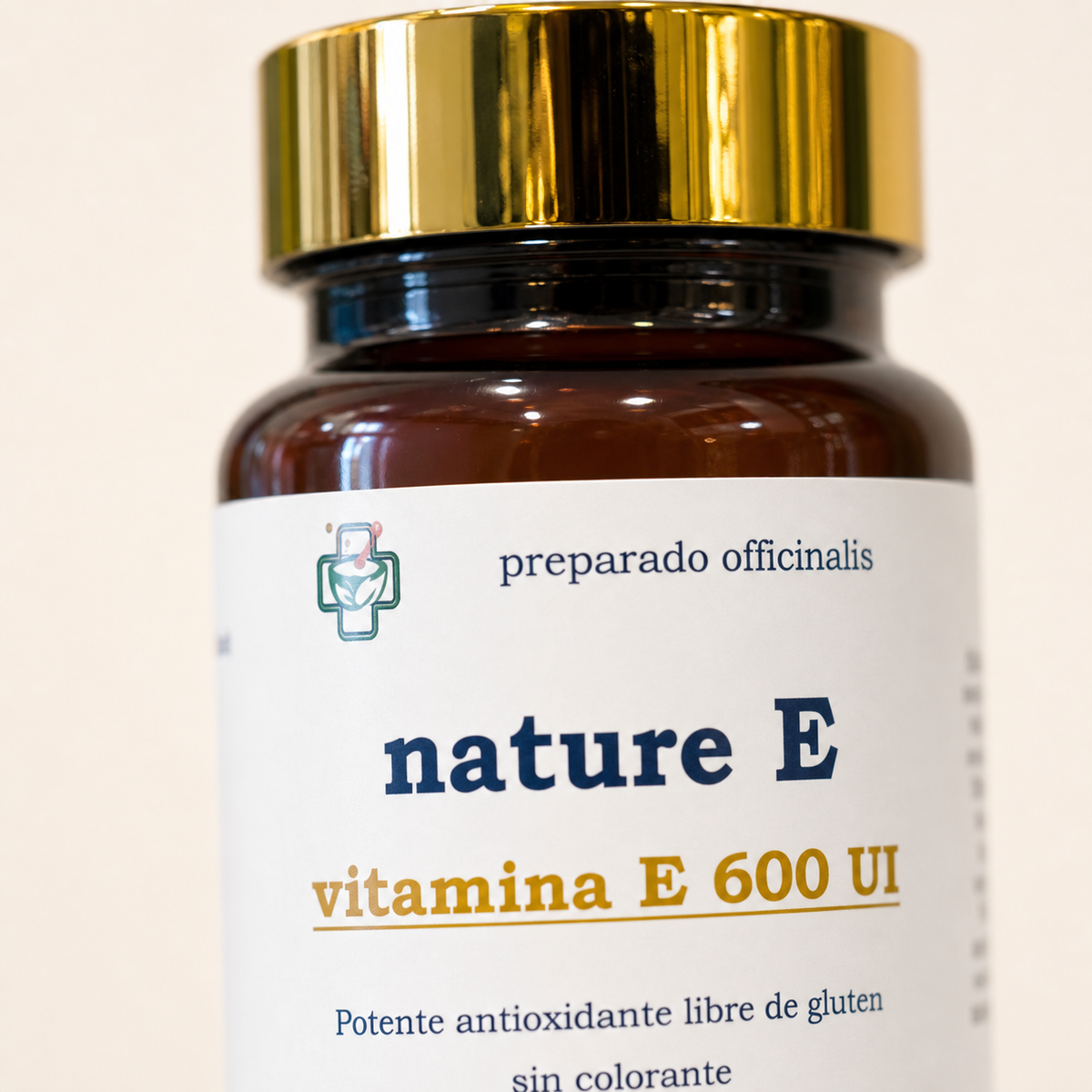 Nature E (vitamina E) 600 UI — detalle de la etiqueta