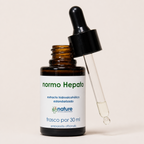 Normo hepato gotas Fco.30ml — el envase abierto, con el gotero apoyado