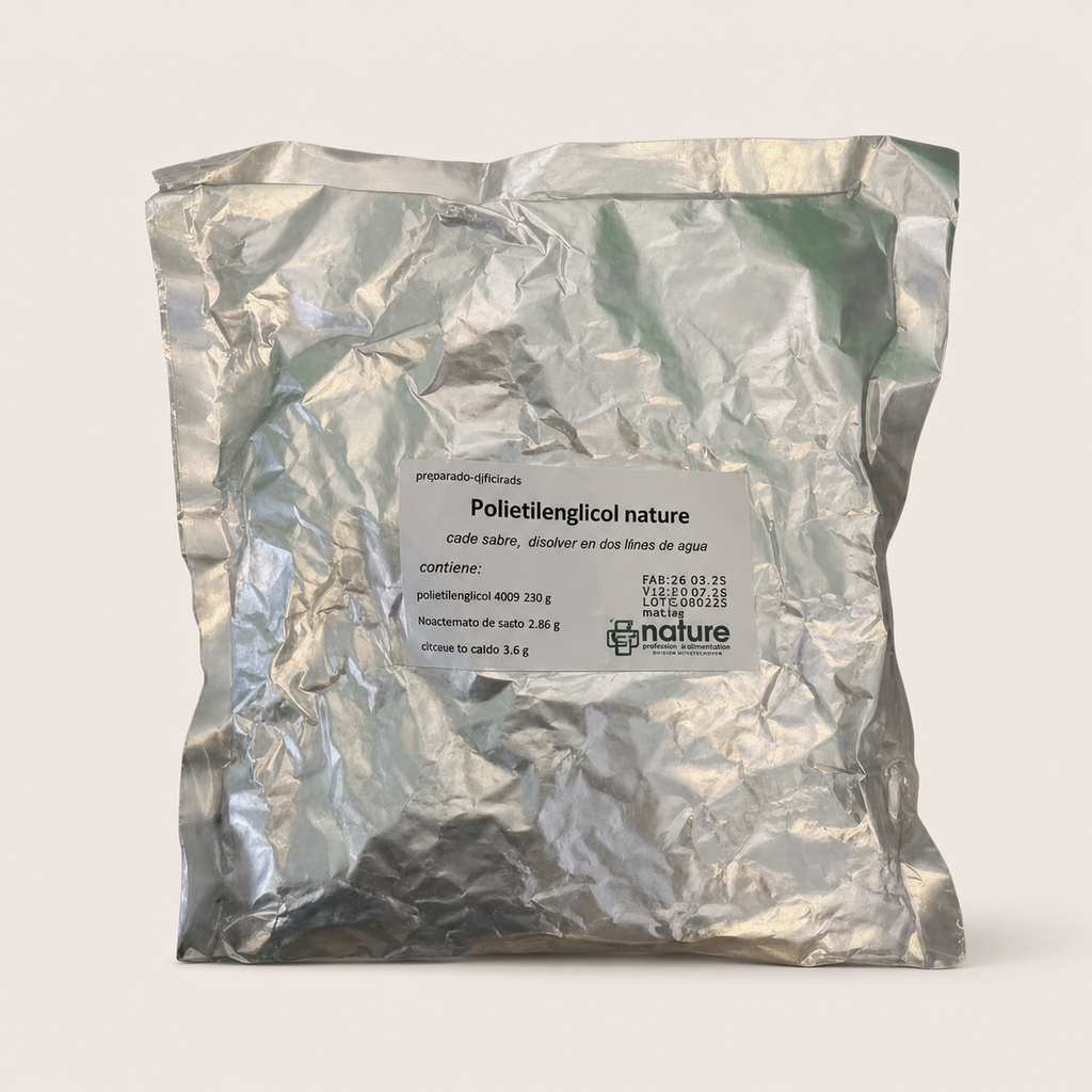 Polietilenglicol Nature — el envase sobre fondo claro