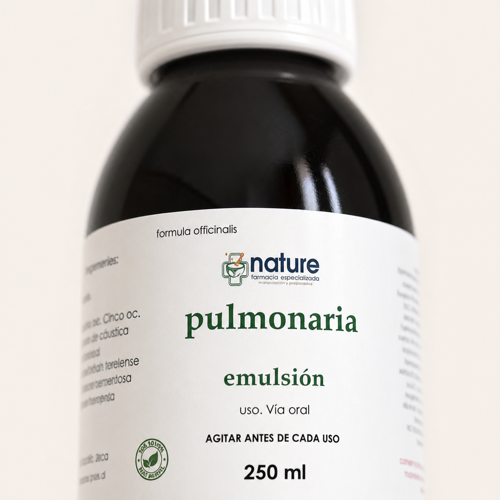 Pulmonaria – Emulsión oral — detalle de la etiqueta