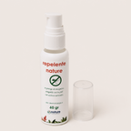 Repelente Nature — el envase abierto, con la tapa al costado