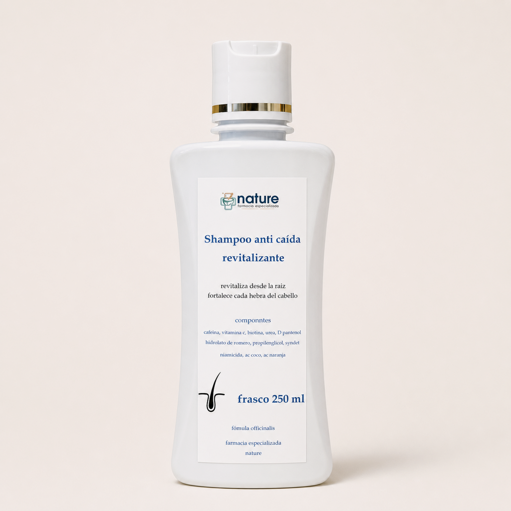 Shampoo Anticaída Revitalizante — el envase sobre fondo claro