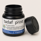 Tadaf Prost — el envase abierto, con la tapa al costado