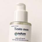 Testo Men — detalle de la etiqueta