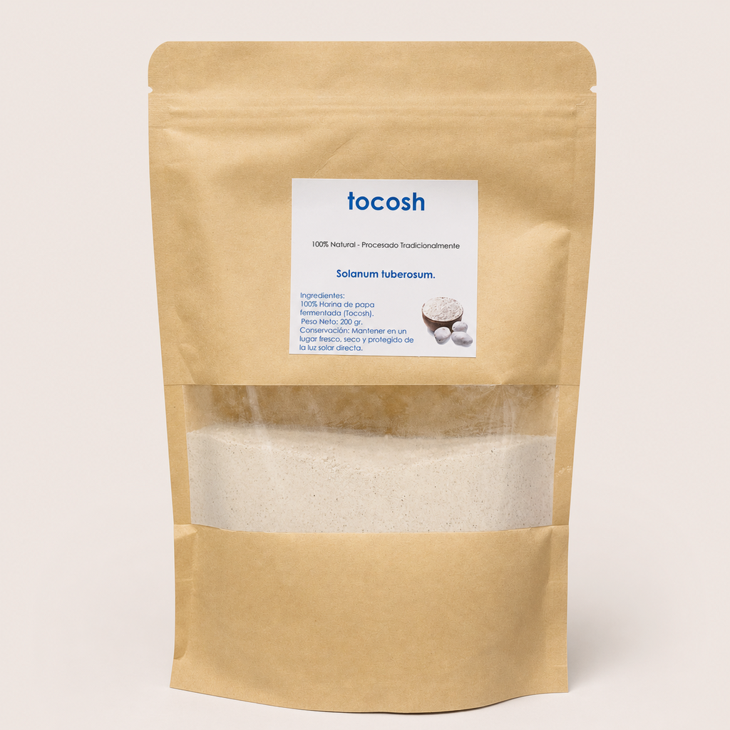 Tocosh 500 mg — el envase sobre fondo claro