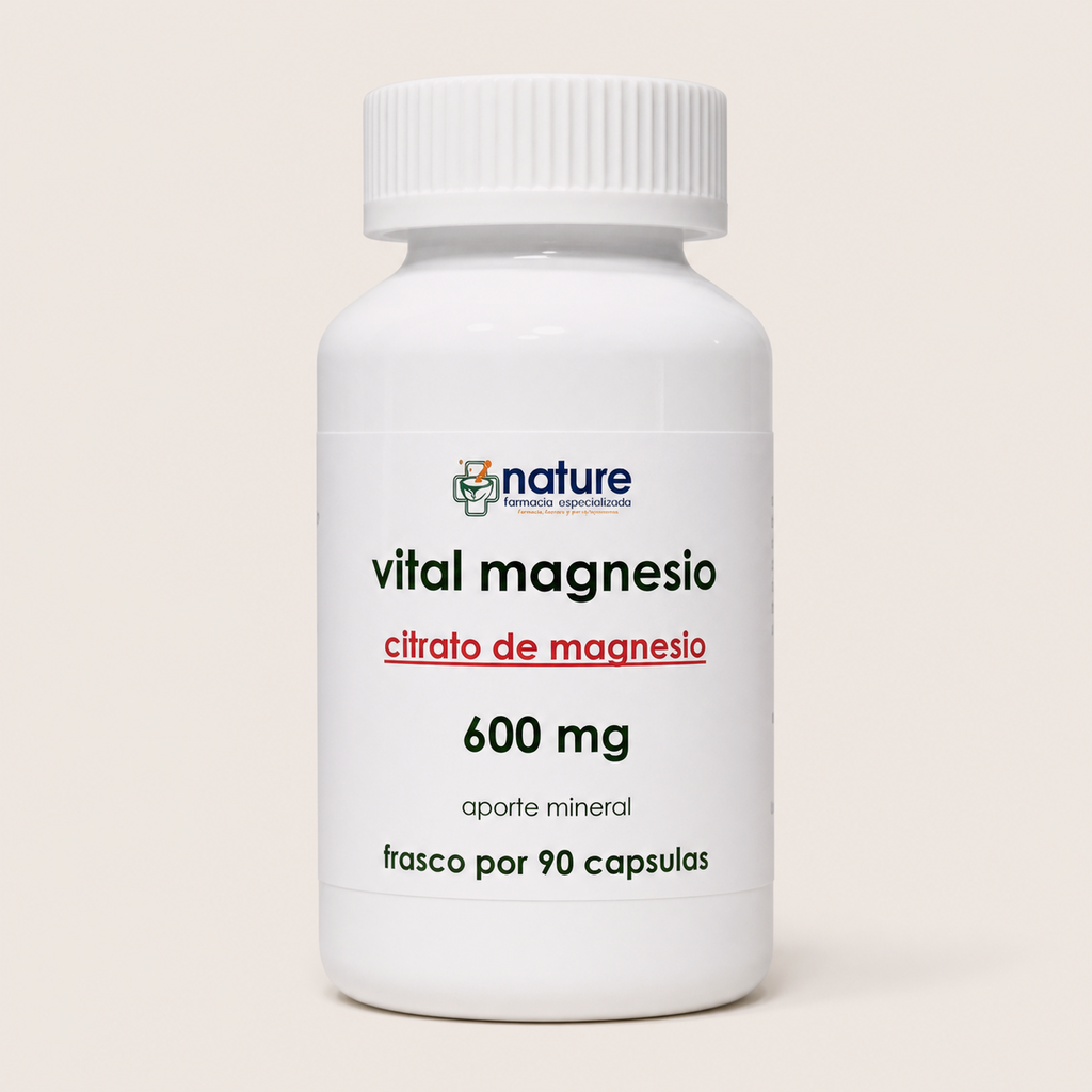 Vital Magnesio – Citrato de Magnesio — el envase sobre fondo claro