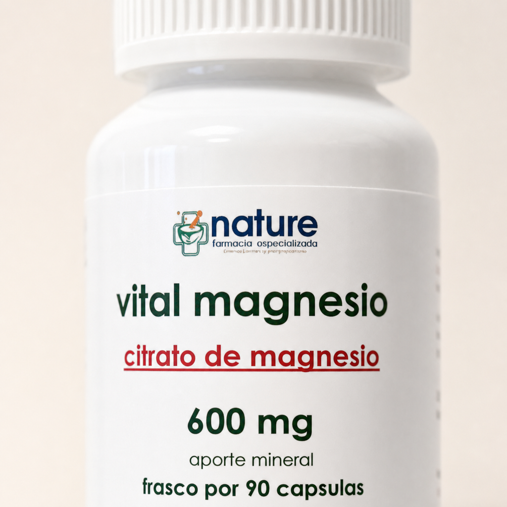 Vital Magnesio – Citrato de Magnesio — detalle de la etiqueta