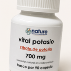 Vital Potasio (citrato de potasio) — detalle de la etiqueta